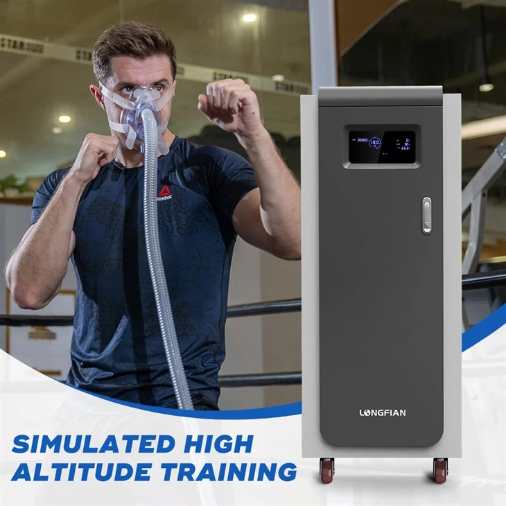 Gléas IHT IHHT Gineadóir Cliste Hypoxic 20L Le Taispeántais Scáileáin Mhóra O2/CO2 Airde Tiúchana & Spo2 Le hAghaidh Folláine Baile